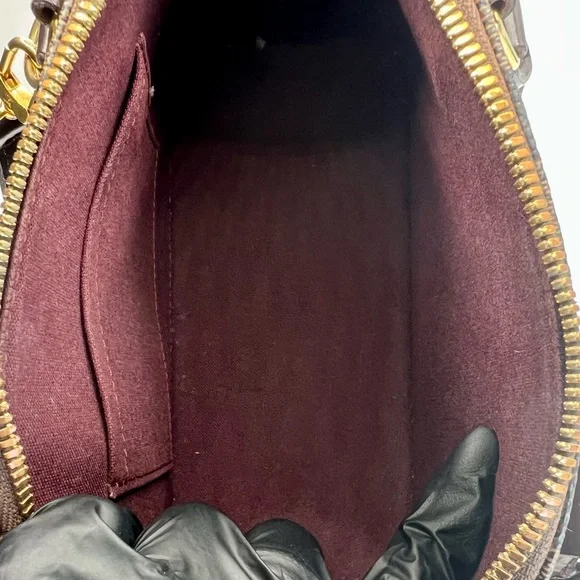 ❌❌SOLD❌❌ LOUIS VUITTON Alma BB Two-Way Satchel in Damier Ebene - Picture 9 of 15